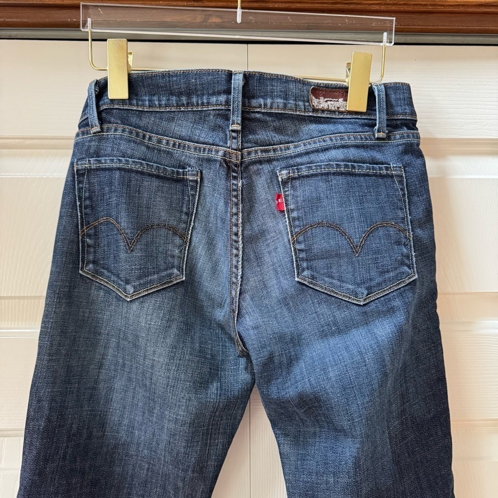 Levi’s Capital E Ruler Low Rise Slim Straight Premium Denim Jeans Women’s sz 28 - Picture 5 of 13